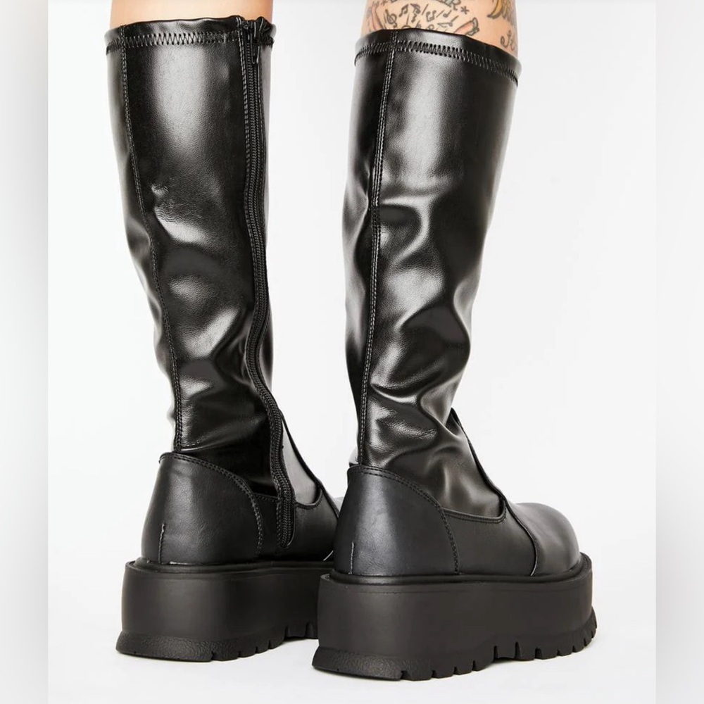 Slacker 200 Knee High Demonia Boots Platform - image 4